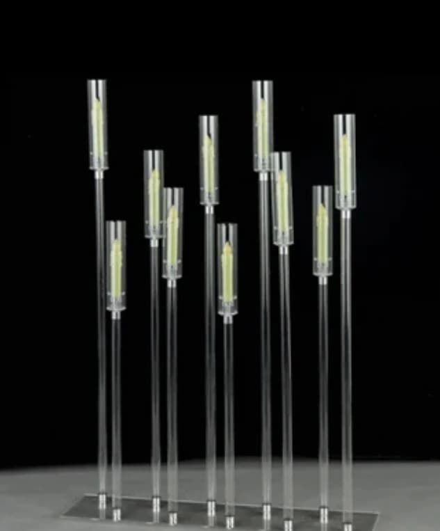 Acrylic candle stand rental for wedding table and event décor — item SEFR620